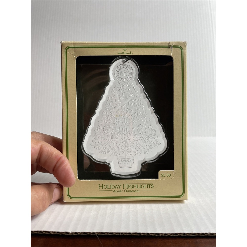 Vintage 1979 Acrylic Hallmark Holiday Highlights Series Tree Christmas Ornament